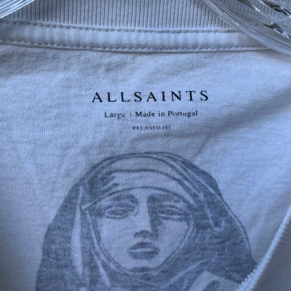 AllSaints 100% Cotton SAINT Graphic T-Shirt  Size Large - Picture 3 of 5